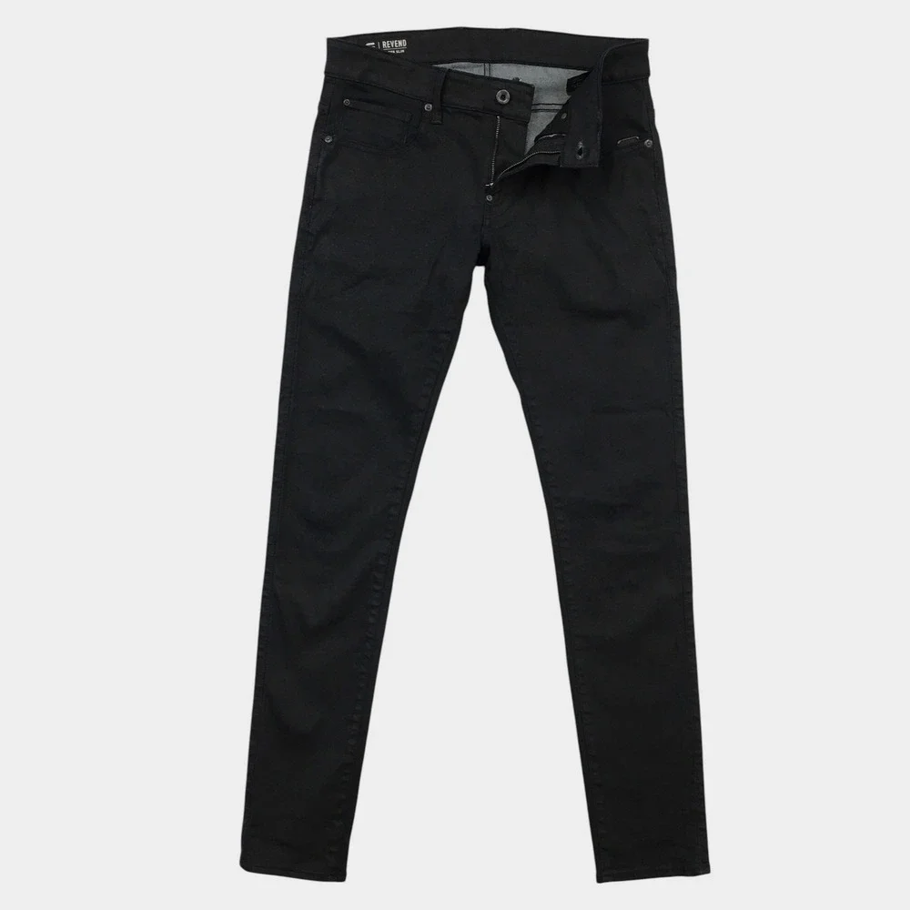 G-Star Raw Revend Super Slim Black Jeans Mens 32x34 Denim Pants